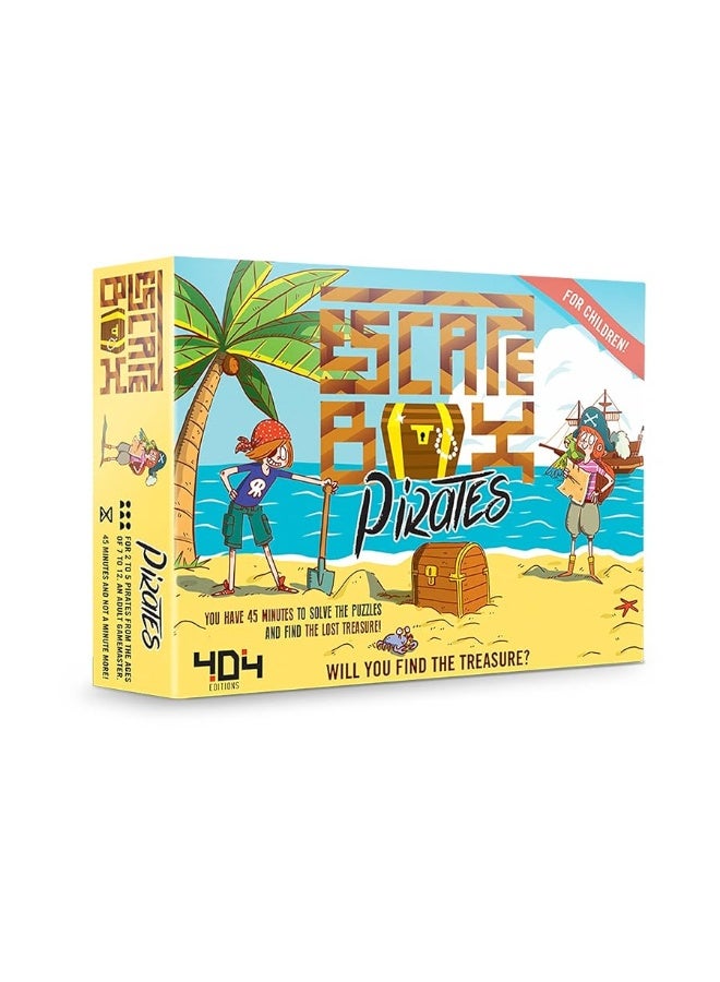Escape Box Pirates Game  Escape Room in a Box  Fun for Family Game Night  Puzzle Solving Game for Kids and Adults  Ages 7  25 Players  Average Playtime 45 Minutes  Made by 404 On Board