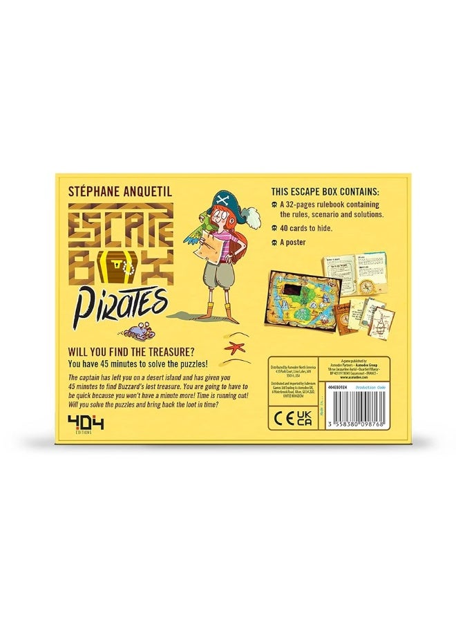 Escape Box Pirates Game  Escape Room in a Box  Fun for Family Game Night  Puzzle Solving Game for Kids and Adults  Ages 7  25 Players  Average Playtime 45 Minutes  Made by 404 On Board