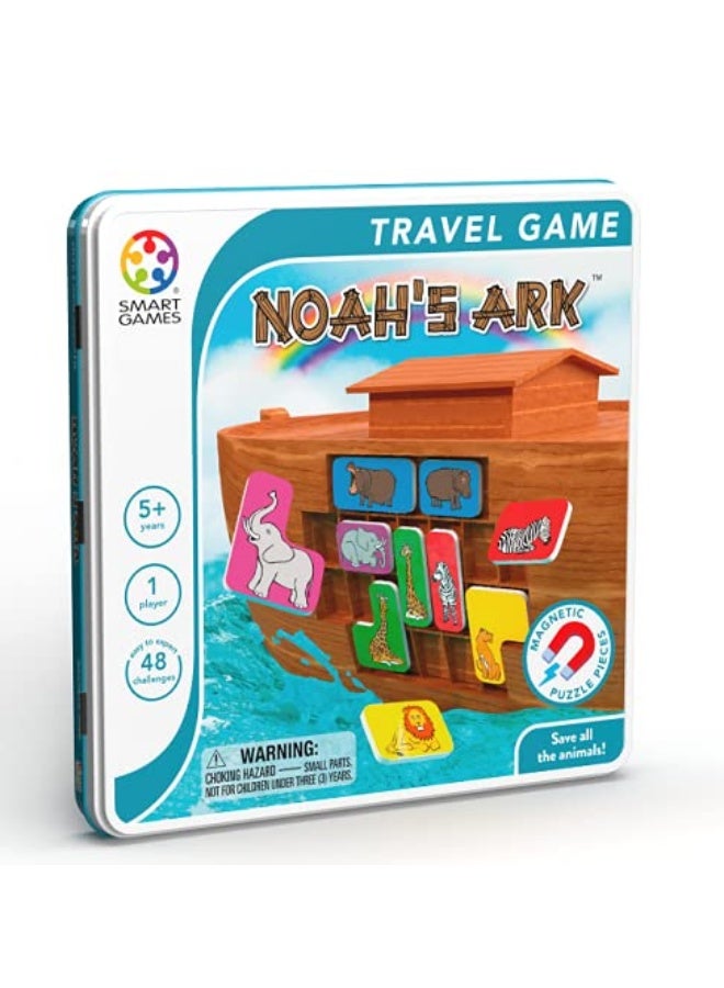 SmartGames Noah's Ark Magnetic Travel Game with 48 Challenges for Ages 5+ with Metal Travel Box