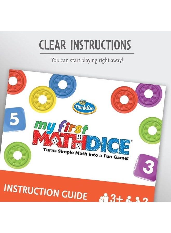 Think Fun - My First Math Dice - Fun Game That Teaches Math and Counting Skills to Kids Age 3 and Up