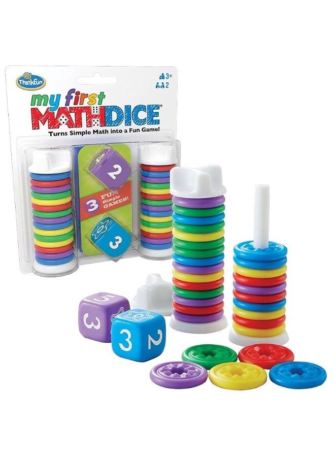 Think Fun - My First Math Dice - Fun Game That Teaches Math and Counting Skills to Kids Age 3 and Up