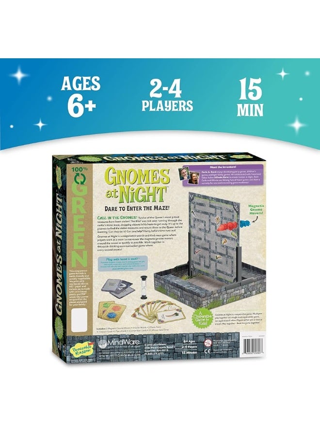 Peaceable Kingdom Gnomes at Night A Cooperative Maze Game for 2 to 4 Kids Ages 6+