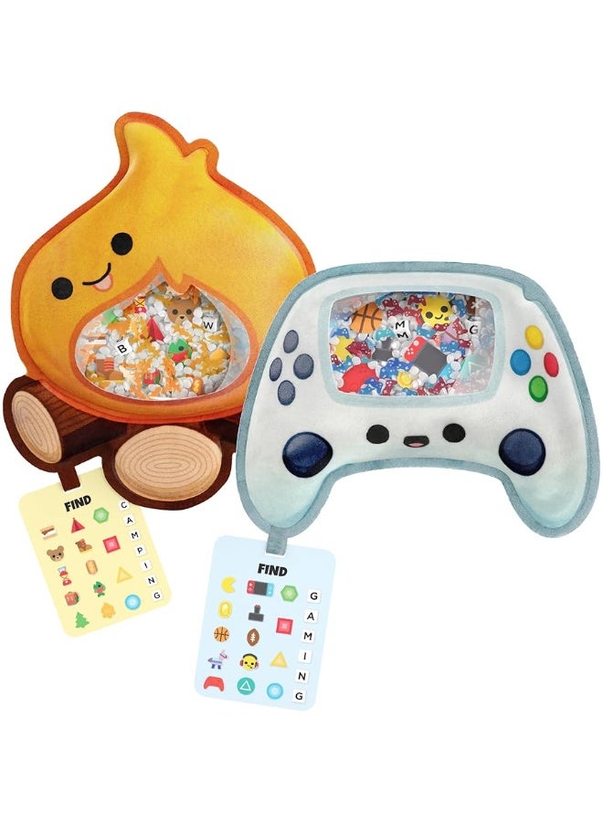 BIZYBOO  The Original Seek  Find Plush  Hidden Object Search Problem Solving Educational Matching Game for Kids 2 and Up  2 Pack GG  Toasty