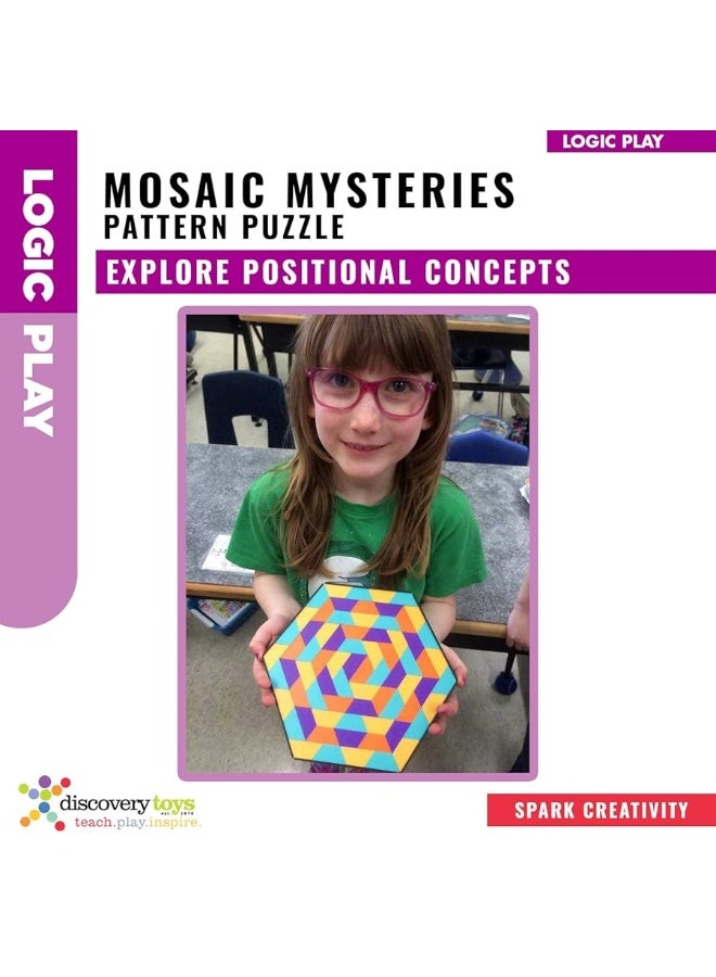 Discovery Toys Mosaic Mysteries Pattern Puzzle | Kid-Powered Learning | STEM Educational Toy Learning & Childhood Development 8 Years and Up
