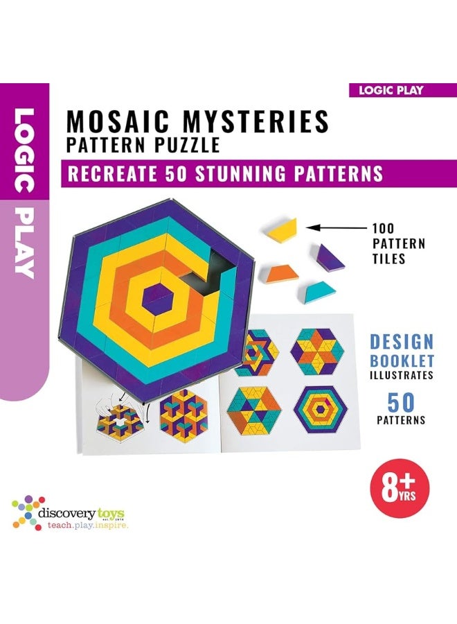 Discovery Toys Mosaic Mysteries Pattern Puzzle | Kid-Powered Learning | STEM Educational Toy Learning & Childhood Development 8 Years and Up