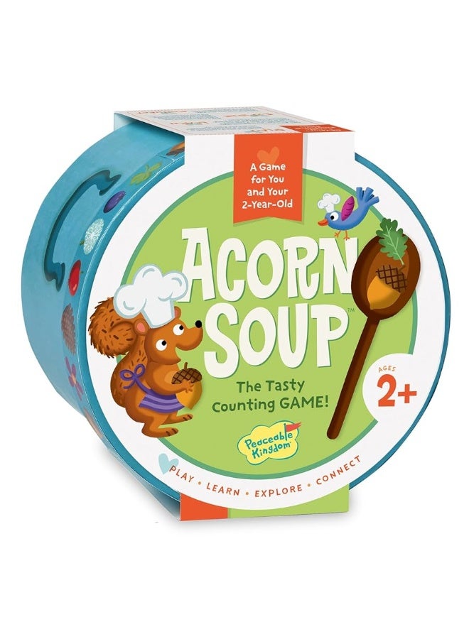 Peaceable Kingdom Acorn Soup â€“ Game for You and Your 2 + Year Old â€“ Fun Toddler Games Ages 2â€“4 That Teach Numbers and Counting Skills