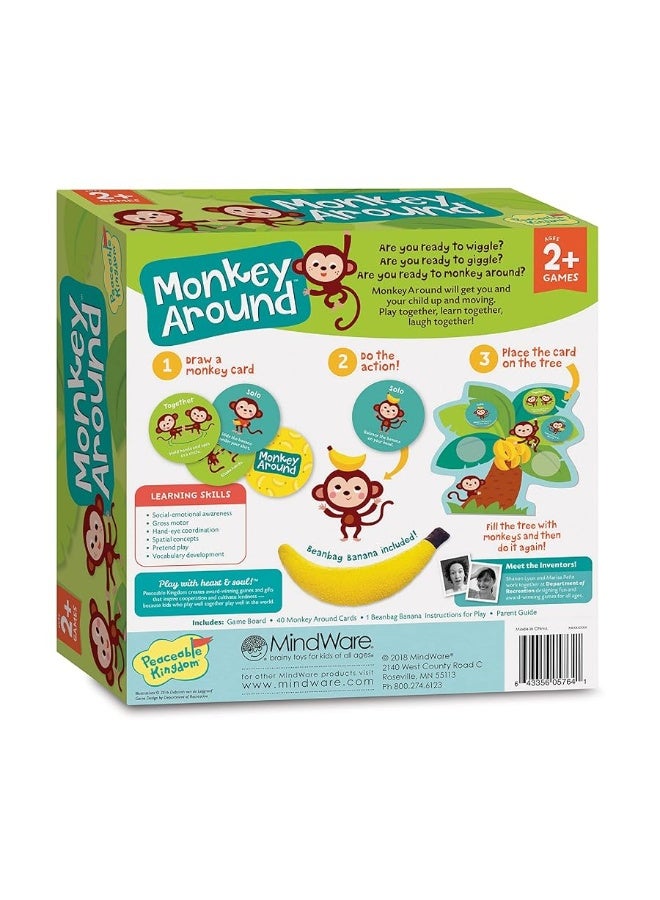 Peaceable Kingdom Monkey Around First Game for Toddlers Interactive play with Parent Ages 2+