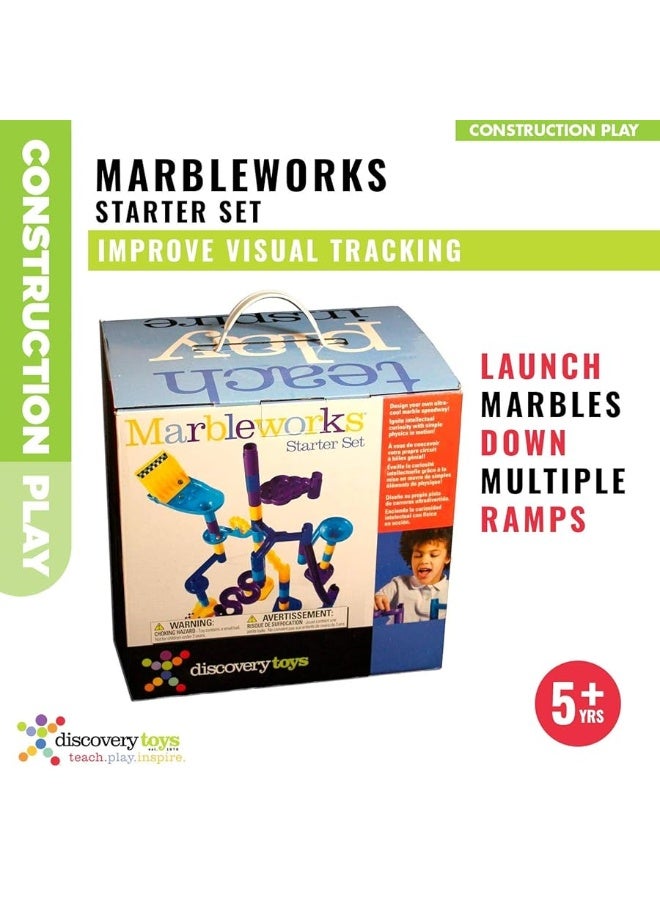 Discovery Toys MARBLEWORKS Marble Run Starter | Kid-Powered Learning | STEM Educational Building Block Toy Learning & Childhood Development 5 Years Old and Up