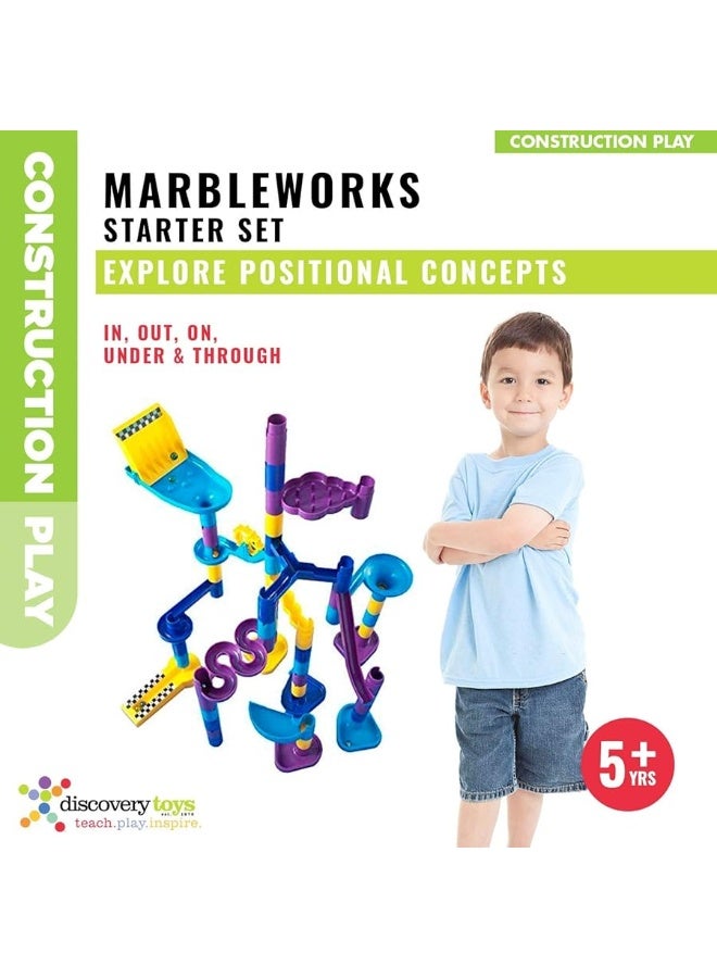 Discovery Toys MARBLEWORKS Marble Run Starter | Kid-Powered Learning | STEM Educational Building Block Toy Learning & Childhood Development 5 Years Old and Up