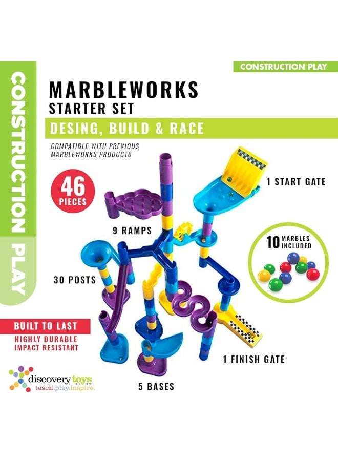 Discovery Toys MARBLEWORKS Marble Run Starter | Kid-Powered Learning | STEM Educational Building Block Toy Learning & Childhood Development 5 Years Old and Up
