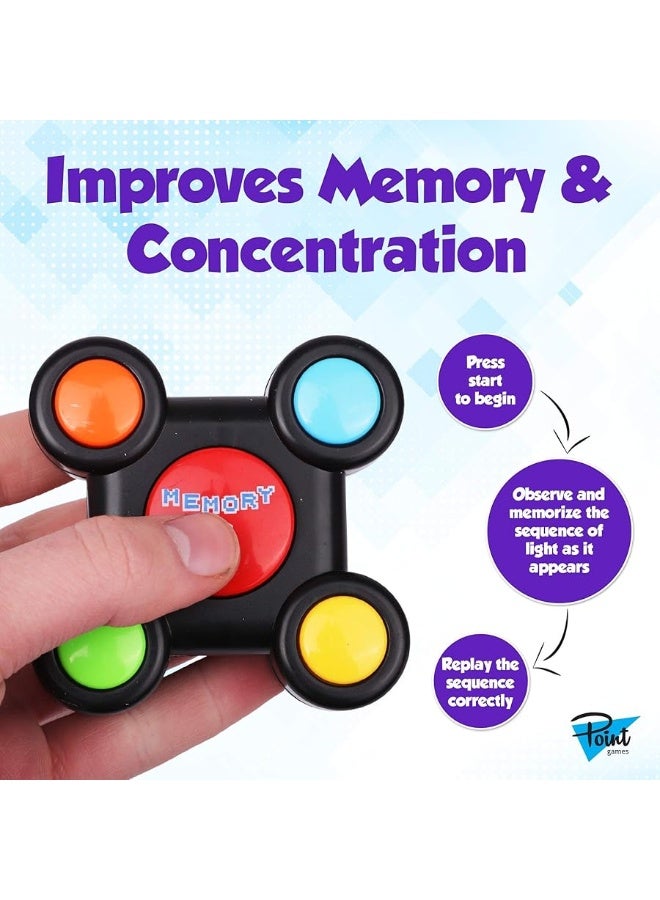 Point Games Memory Run  Electronic Memory Handheld Game with Lights  Competitive Maze Challenge Gameplay Cognitive Developmental Brain Teaser Puzzle Toy  Kids Ages 6