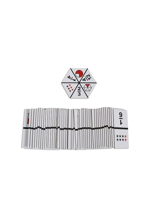LEARNING ADVANTAGE The Original Fraction Dominoes - in Home Learning Fraction Game - 49 Dominoes - Math Manipulative for Kids - Equivalents, Adding and Subtracting Fractions