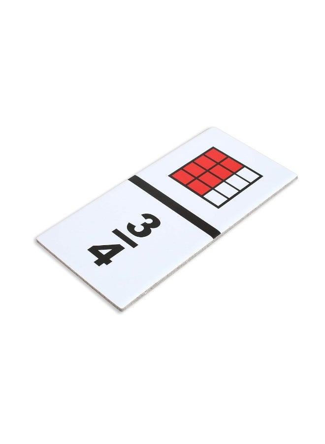 LEARNING ADVANTAGE The Original Fraction Dominoes - in Home Learning Fraction Game - 49 Dominoes - Math Manipulative for Kids - Equivalents, Adding and Subtracting Fractions