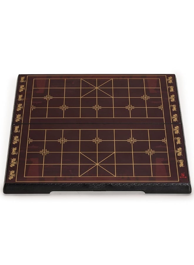 Yellow Mountain Imports Chinese Chess (Xiangqi) Magnetic Travel Board Game Set (12.8-Inch) with Jade-Colored Playing Pieces