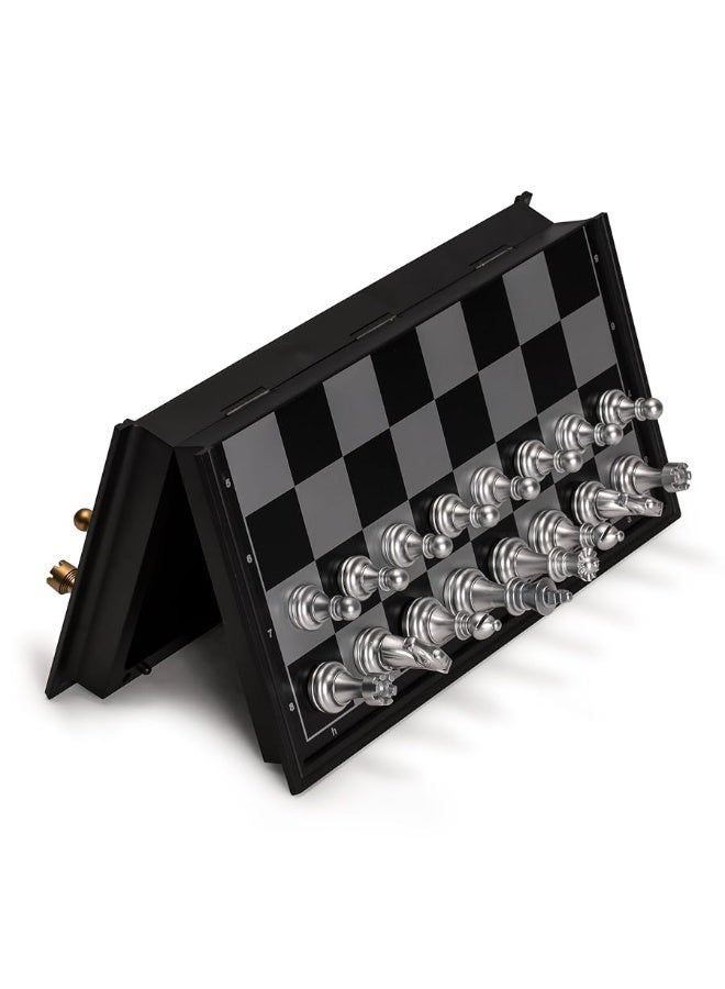 Yellow Mountain Imports Travel Magnetic Chess Set (9.8-Inch) - Folding and Portable Board Game