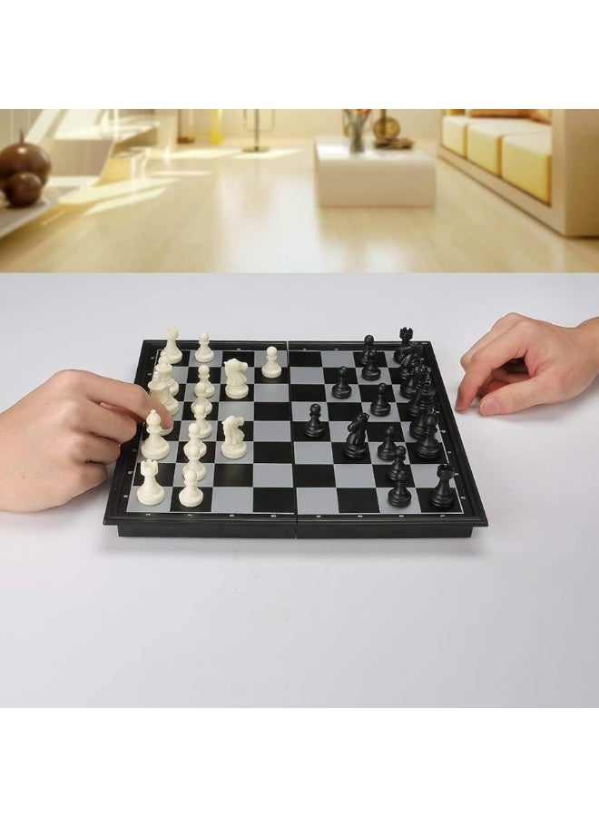 Magnetic Travel Chess Set with Folding Chess Board Educational Toys for Kids and Adults, 2 Players