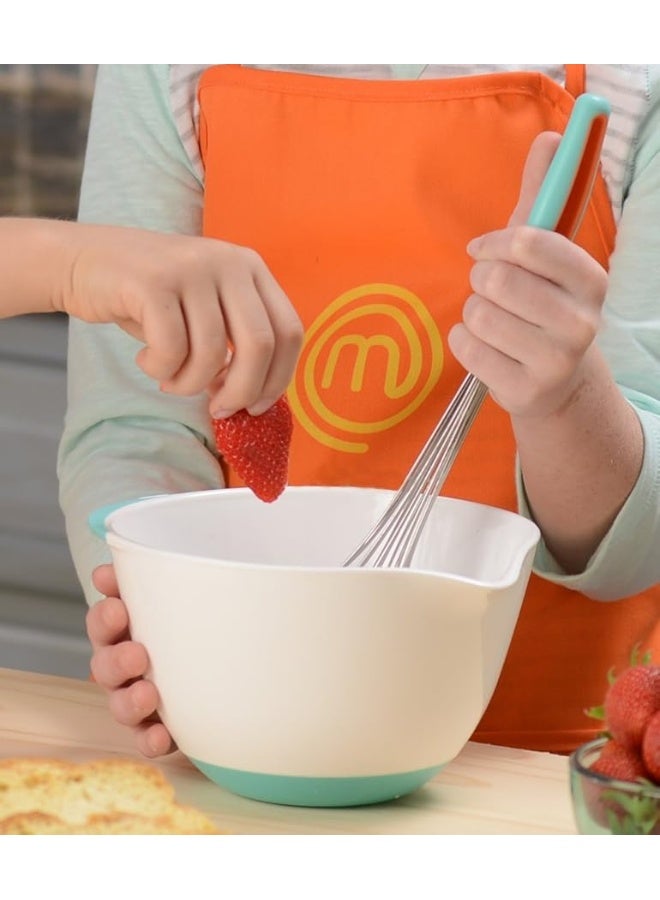 MasterChef Junior Breakfast Cooking Set - 6 Pc Kit Includes Real Cooking Tools for Kids and Recipes - Includes Spatula, Mixing Bowl, Juicer - Homemade Cooking Birthday Party Gift