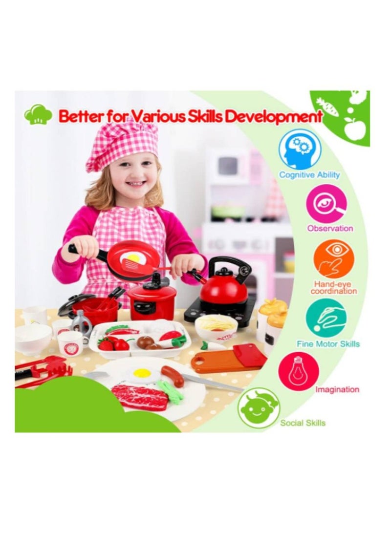 Kids Kitchen Playsets Play Kitchen Set for Kids Red