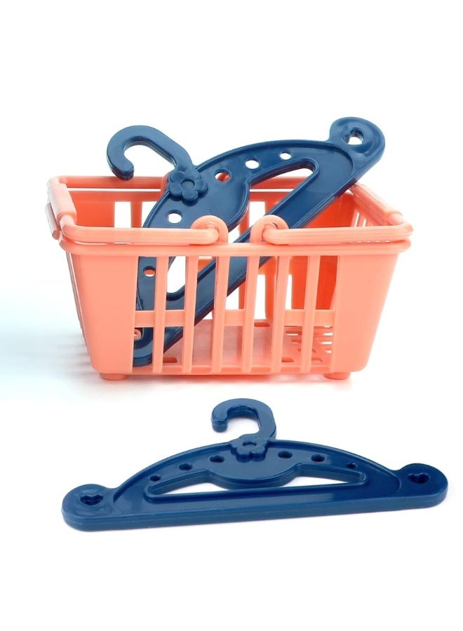 deAO Washing Machine Toy for Kids Dollhouse Furniture Pretend Play Household Appliance Realistic Sounds with Lights Laundry Play Set with Rotatable Roller for Children Birthday Presentâ€¦