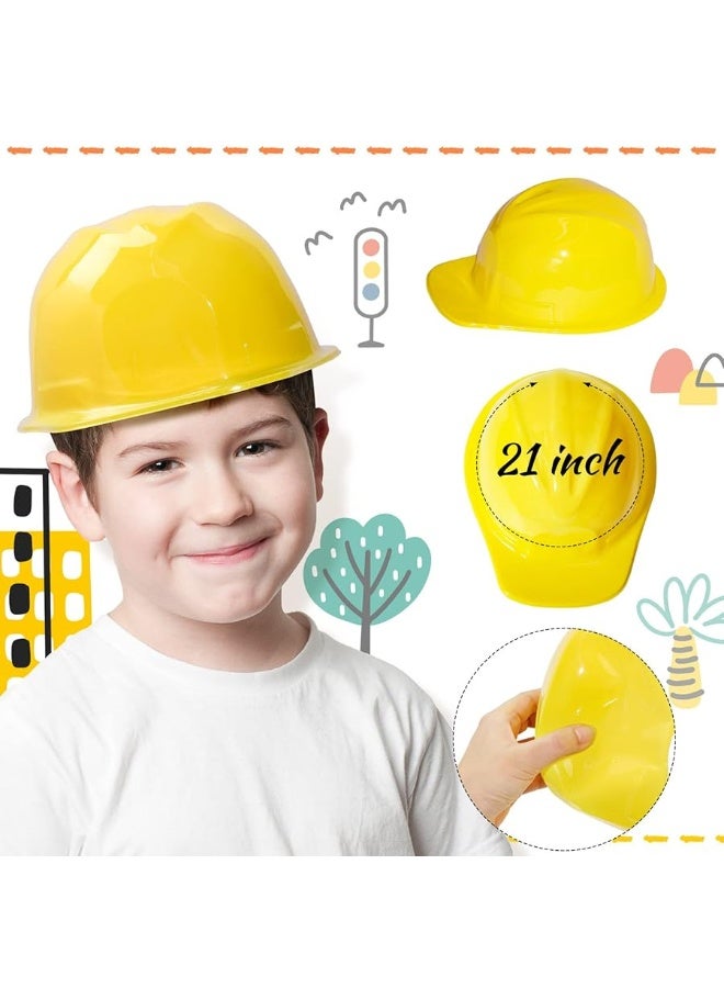 24 Pieces Construction Worker Costume Construction Role Play Set Including Construction Vest and Hat Construction Birthday Party Costume Supplies for Dressing Construction Party