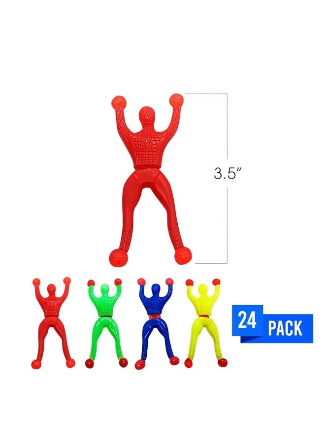 ArtCreativity Sticky Wall Climbers, 24PCS Mountain Climber Figures, Stretchy Sticky Toys for Kids, Anxiety Relief Toys, Party Favors for Kids, Great Gift Idea for Boys and Girls