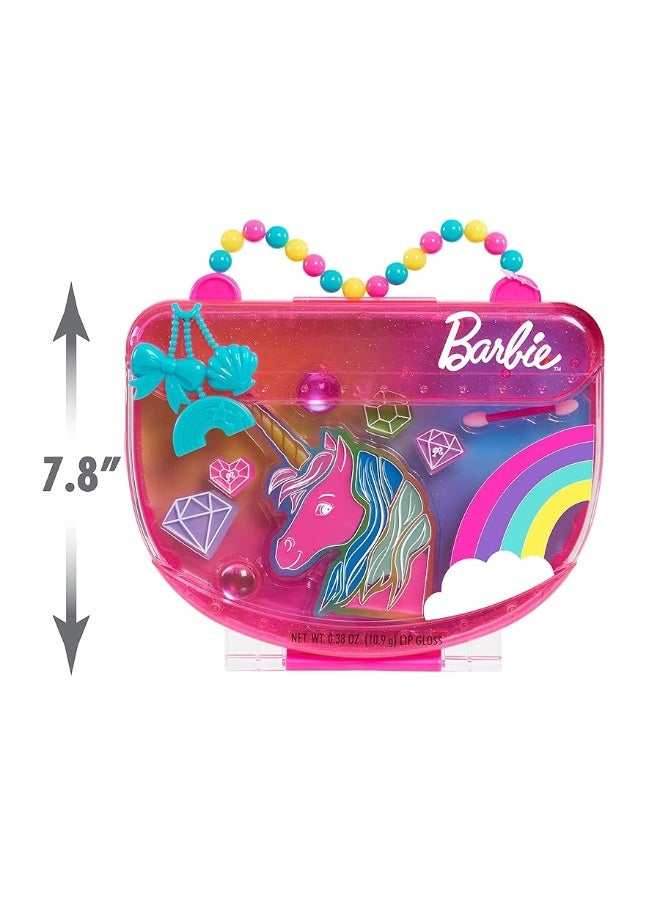 Barbie Purse Perfect Makeup Case with Accessories 9piece Kids Pretend Play Makeup Set Kids Toys for Ages 5 Up by Just Play