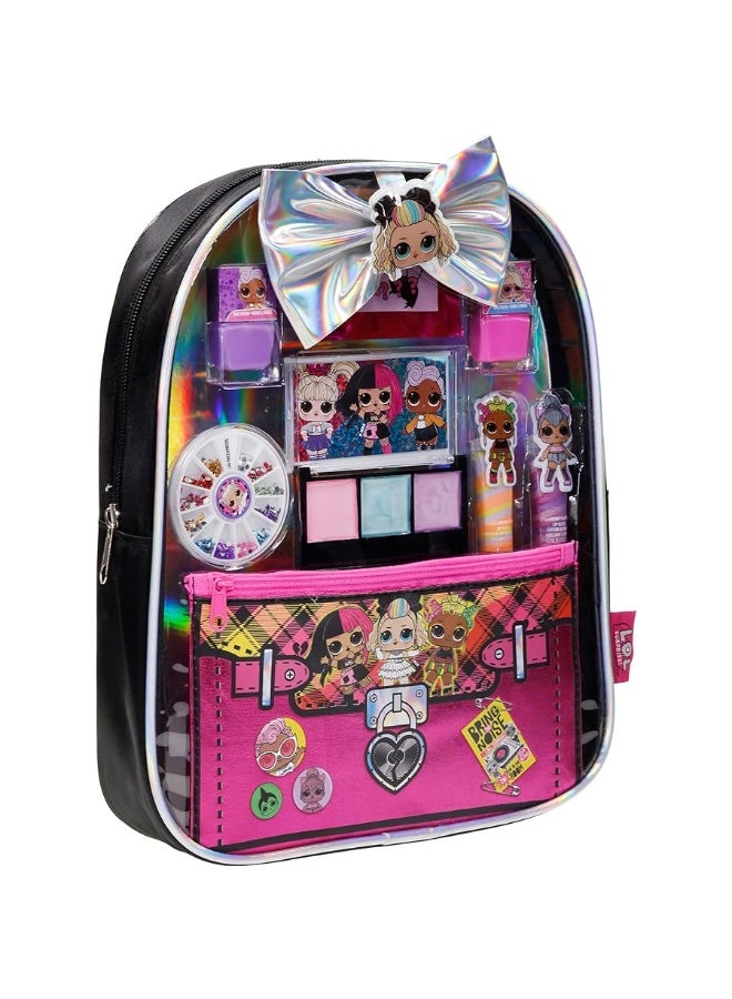 Townley Girl L.O.L. Surprise Backpack Beauty Set for Kids - 11-Piece Makeup Kit Perfect for Parties, Sleepovers, and Makeovers, Ages 3 and Up