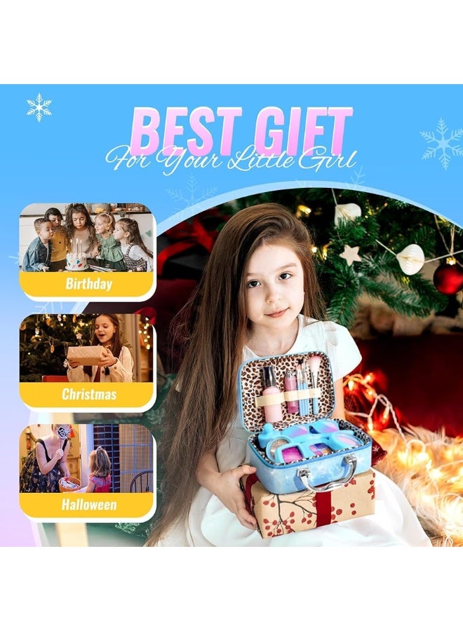 INNOCHEER Pretend Makeup for Toddlers, Fake Play Makeup for Little Girls, Frozen Toy Makeup Set for Girls, Birthday Christmas Princess Gifts Toddler Girl Toys Age 2 3 4 5 6 7 8 (Not Real Makeup)