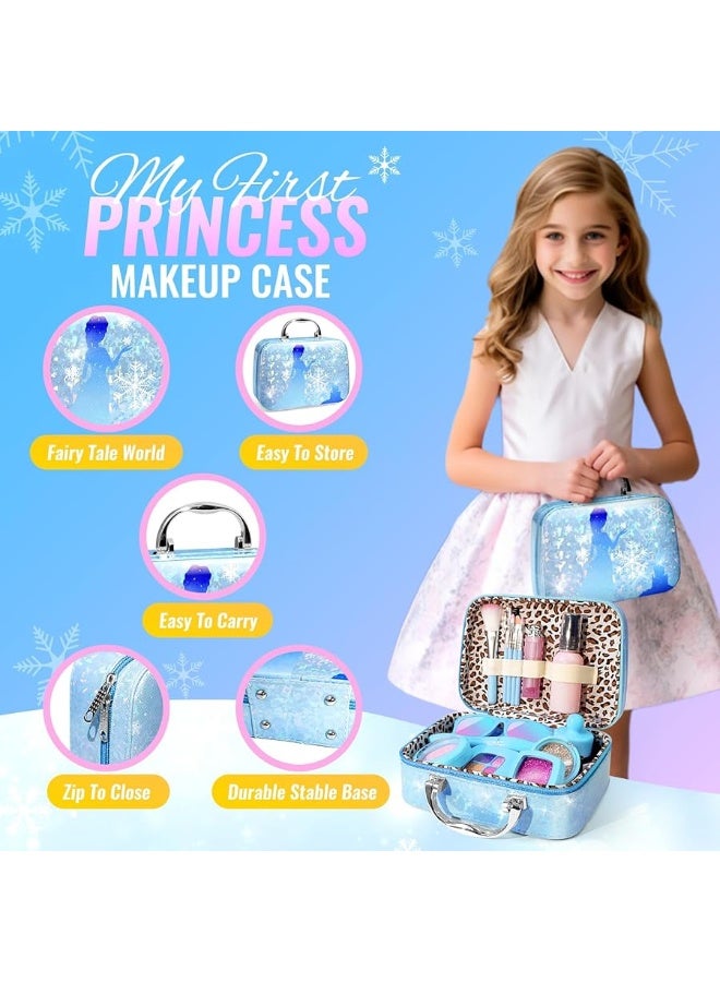 INNOCHEER Pretend Makeup for Toddlers, Fake Play Makeup for Little Girls, Frozen Toy Makeup Set for Girls, Birthday Christmas Princess Gifts Toddler Girl Toys Age 2 3 4 5 6 7 8 (Not Real Makeup)