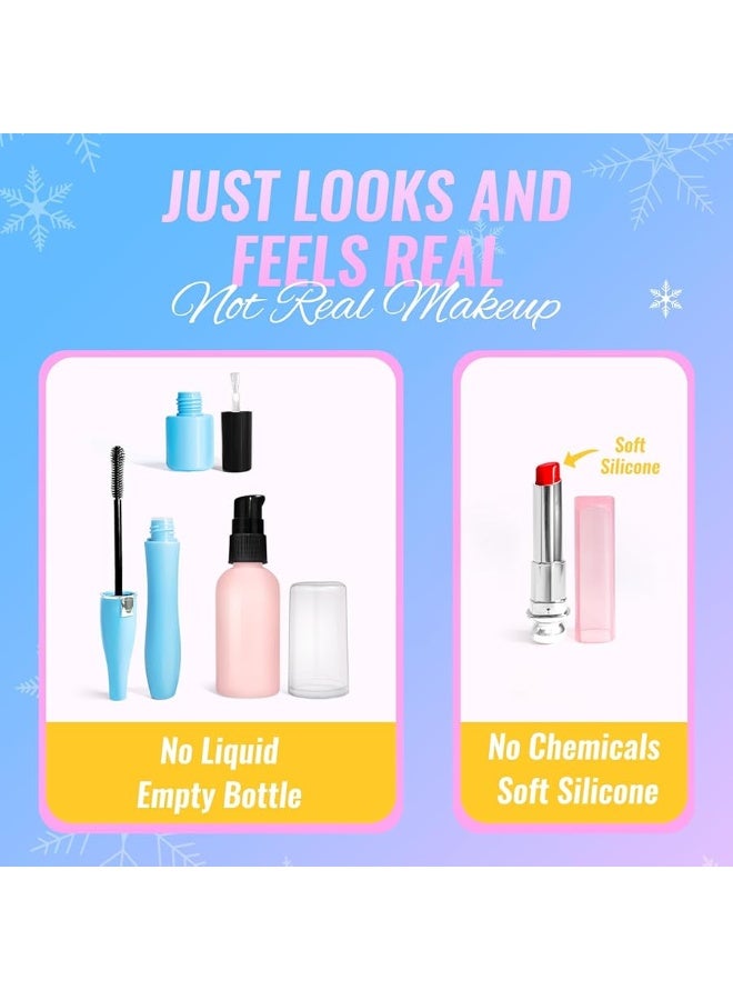 INNOCHEER Pretend Makeup for Toddlers, Fake Play Makeup for Little Girls, Frozen Toy Makeup Set for Girls, Birthday Christmas Princess Gifts Toddler Girl Toys Age 2 3 4 5 6 7 8 (Not Real Makeup)