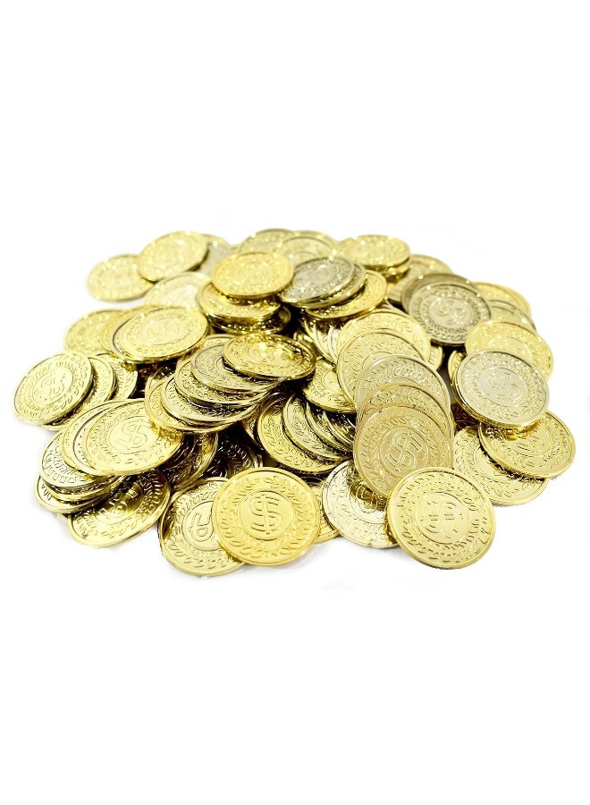 KINREX Plastic Gold Coins â€“ St Patricks Day Realistic Bulk Prop Money for Kids, Toddler, Party, Games, Crafts, Reward, Teachers, Classroom Pretend Play Toys, 400 Count Fake Coins Set