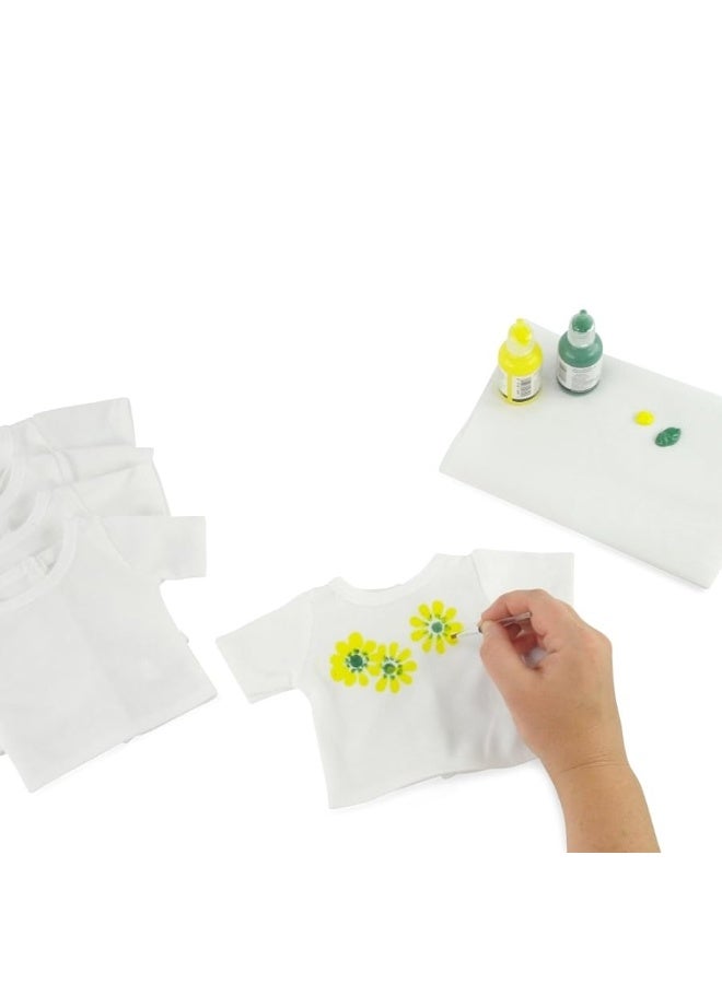 Emily Rose 18 Inch Doll Clothes  USA Business  5 Pack Value Bundle White 18 Doll Tshirts Baby Doll Set Tee Shirts for Crafting Activity Dolls Accessories  8020 CottonPoly