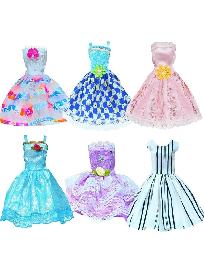 BJDBUS 6 Pcs Ball Mini Gown Dress for 11.5 inch Girl Doll Clothes Playset