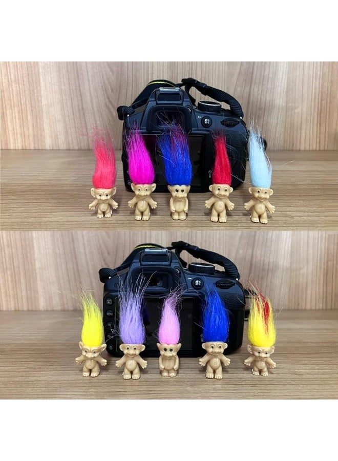 50PCS Lucky Mini Troll Dolls, Mini Action Figures PVC Vintage 1.2