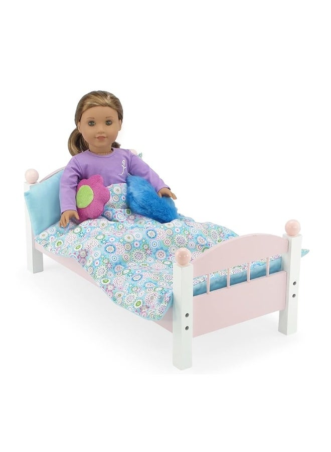 Emily Rose 18 Inch Doll Bedding Accessories Set, Reversible Baby Doll Blankets and Accessories | Fits 18