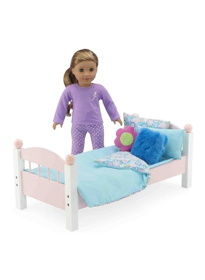 Emily Rose 18 Inch Doll Bedding Accessories Set, Reversible Baby Doll Blankets and Accessories | Fits 18