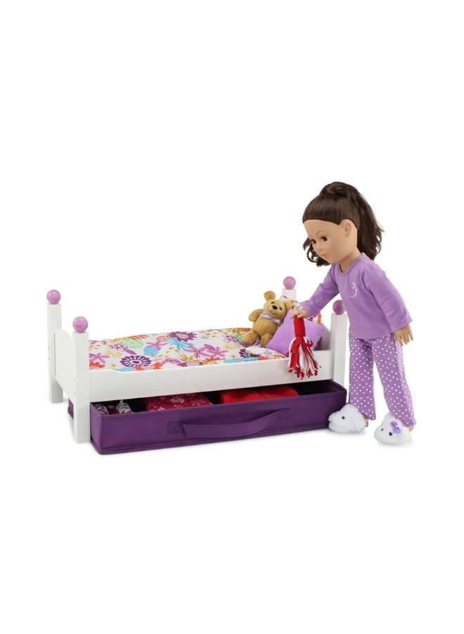 Emily Rose 18 Inch Doll Bed Furniture Gift Set | Single Stackable 18