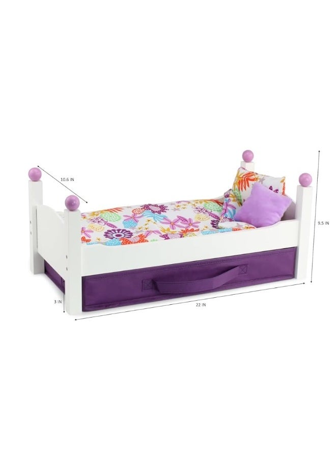 Emily Rose 18 Inch Doll Bed Furniture Gift Set | Single Stackable 18