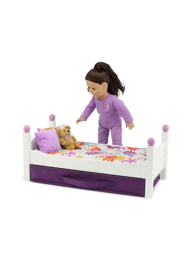 Emily Rose 18 Inch Doll Bed Furniture Gift Set | Single Stackable 18