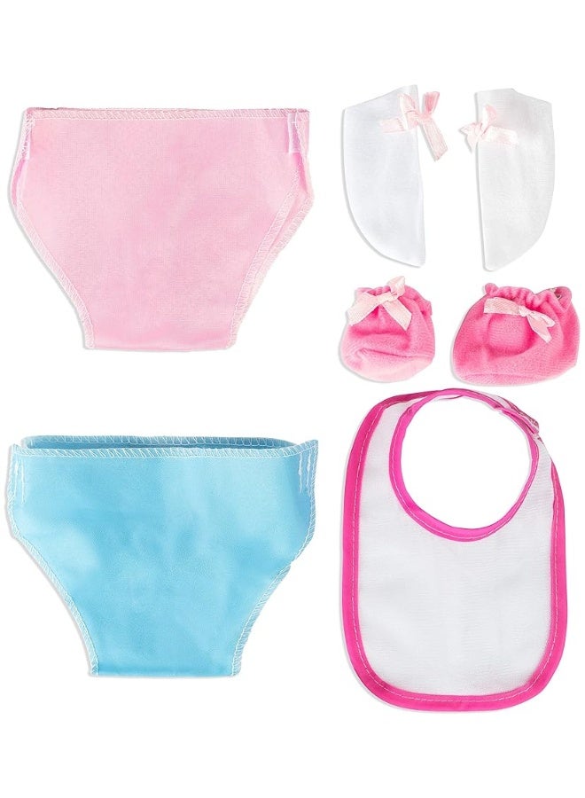fash n kolor Doll Feeding Set | Set Includes Baby Doll, Doll Diapers, Diaper Bag, Magic Bottles, Potty and Bath Toys | 26 Changing and Other Accessories for 3+ Years Kids