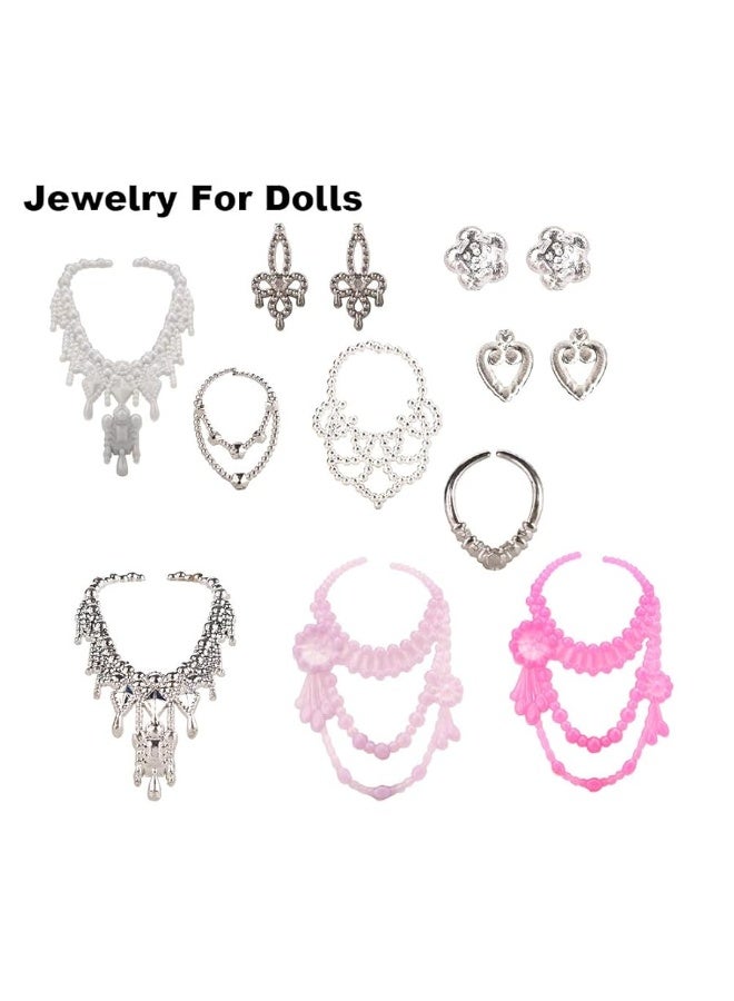 BARWA 40 PCS Doll Accessory Bags Crown Necklace Comb for 115 inch Doll Xmas Gift