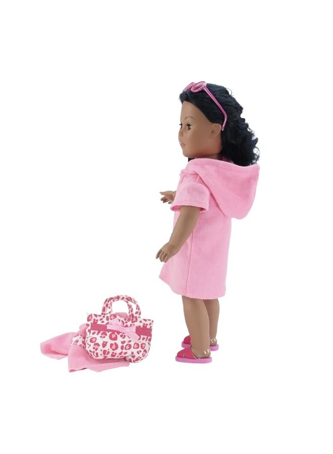 Emily Rose Doll Clothes | 6-Piece 18 Inch Doll Tankini Bathing Suit Swimsuit with Accessories | Compatible with 18