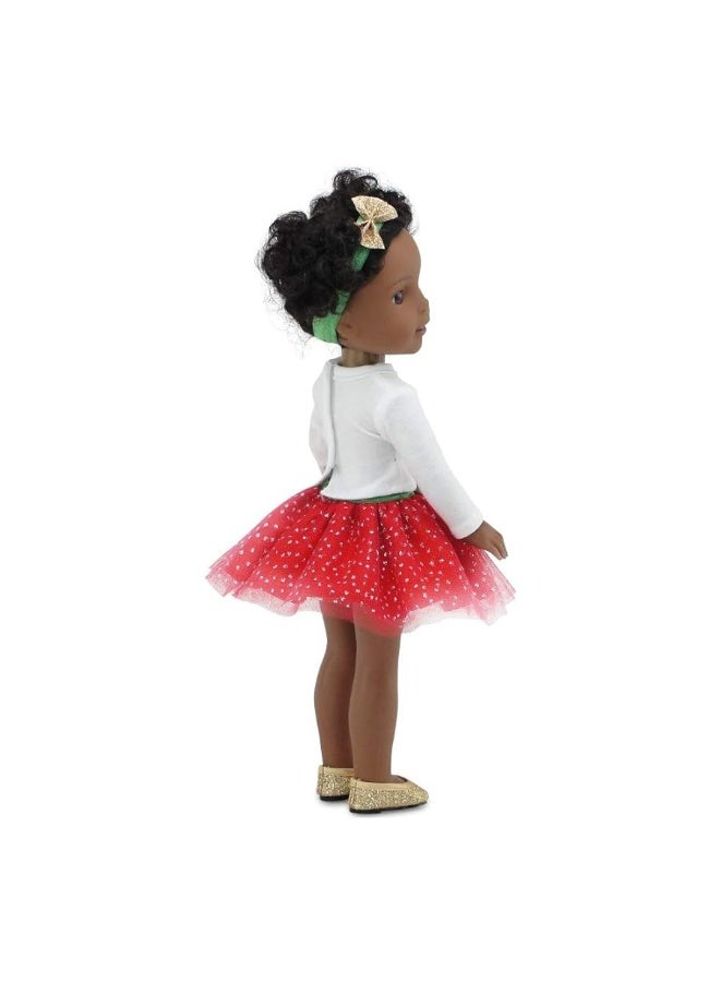 Emily Rose 14 Inch Doll Clothes and Accessoreis | 4 Piece Holiday Tutu Skirt Outfit, Including 14