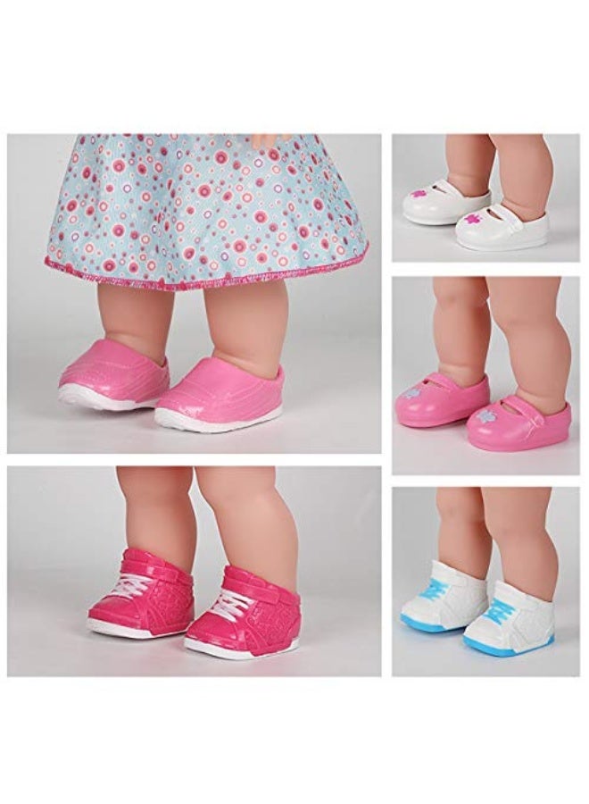 Shoes Toys for Mini Doll ï¼Œ5 Pairs of Shoes for 15-16 Inch Doll Toy, Toy Boots Sneakers Sport Shoes