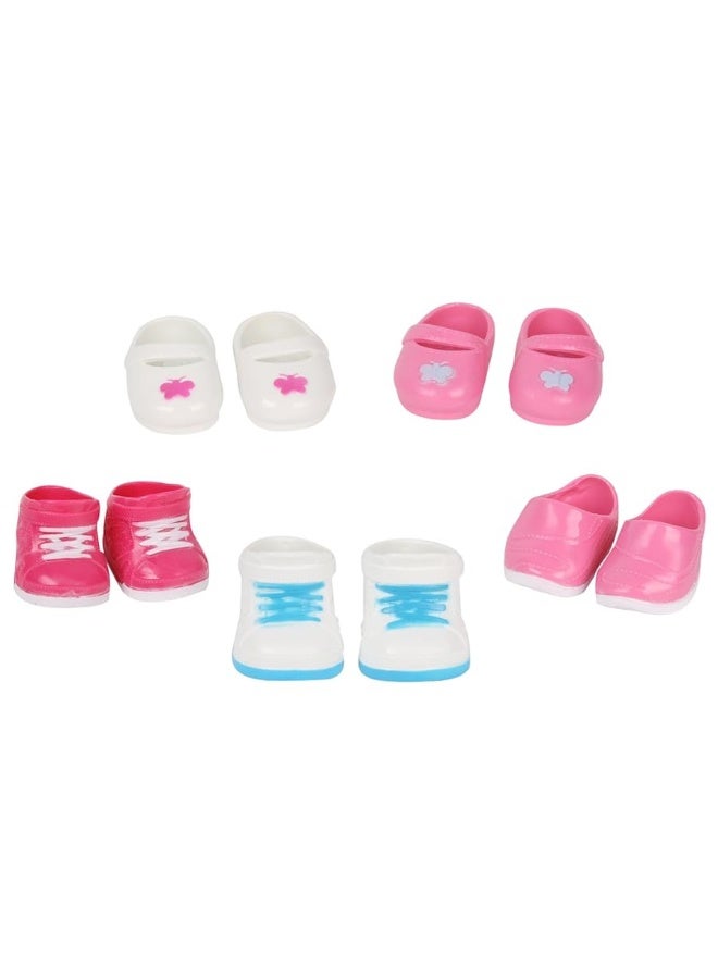 Shoes Toys for Mini Doll ï¼Œ5 Pairs of Shoes for 15-16 Inch Doll Toy, Toy Boots Sneakers Sport Shoes