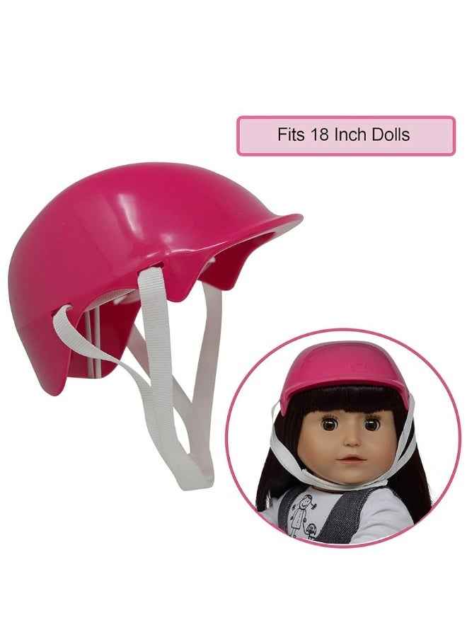 Doll Bike Seat Carrier for Baby Dolls and 18 Inch Dolls with Doll Helmet. No Tools Required Bicycle and Scooters seat Accessories for Dolls