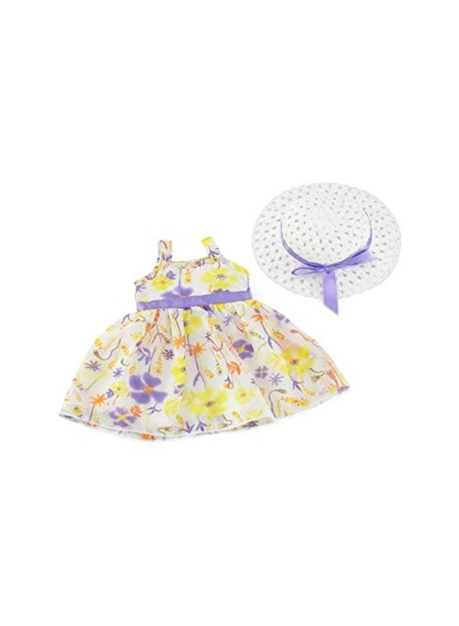 Emily Rose 18 Inch Doll Clothes Gorgeous Floral Spring Summer 18-in Chifon Doll Dress Outfit Gift Set Toy for Kids Girls - Includes White Doll Hat 18-in Doll Accessory | Fits Most 18