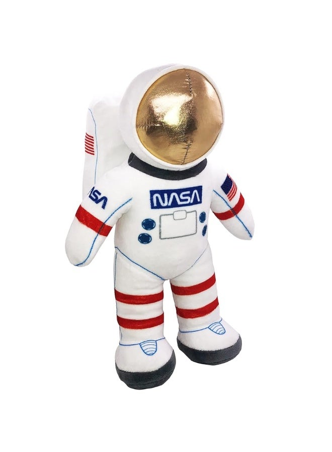 12â€ Plush Toy Astronaut Figurine, Realistic Astronaut Plush Toy with NASA & USA Flag Arm Patches, Super-Soft Stuffed, Space Decor Astronaut Toys for Kids 3-5, NASA Toys, Toddler Birthday Gift