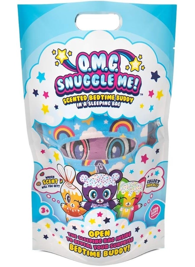 Scentco OMG Snuggle Me! Bedtime Buddies (Sleeping Bag Series), Scented Surprise Collectible 10 inch Plush Toys (Mystery Blind Bag)