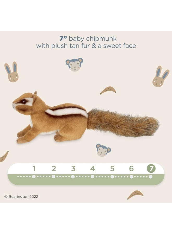 Bearington Collection Chippie Plush Chipmunk Stuffed Animal, 7 Inch